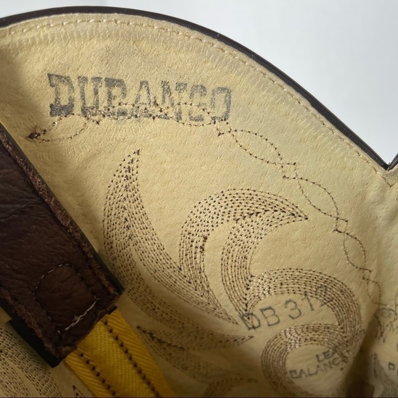 Men's Durango Brown Leather Steel Toe Western Cowboy Work Boots Size 8 D - Picture 10 of 15